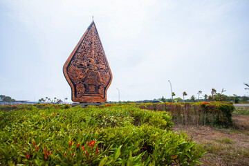 Gunungan Wayang Monument, a traditional style monument located near Yogyakarta International...
