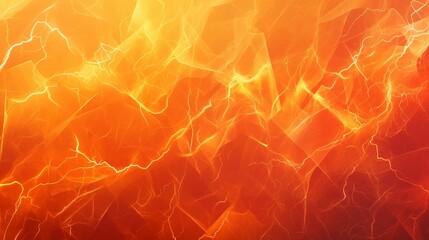Orange background with electric lightning, discharge of energy, the concept of a banner of strength and power - obrazy, fototapety, plakaty