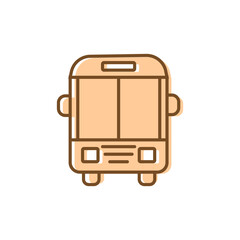 Bus icon. Transport symbol in linear style. Vector illustration