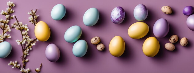 Assorted Easter Eggs with Floral Accents