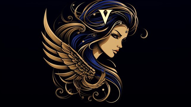 Virgo zodiac sign  meticulous and practical symbol with clean lines and orderly atmosphere