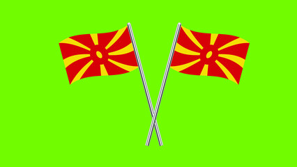 Flag Of North Macedonia, North Macedonia flag, National flag of North Macedonia. table flag of North Macedonia.