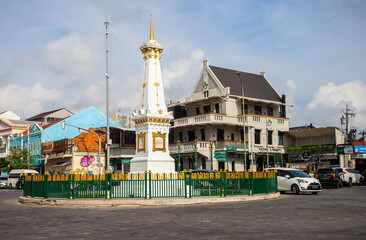 Tugu Jogja, Known as Tugu Pal is the Iconic Landmark of Yogyakarta. It is located near Malioboro street, a popular Tourist destination.