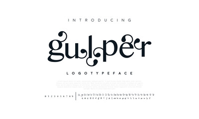 Gulper premium luxury elegant alphabet letters 