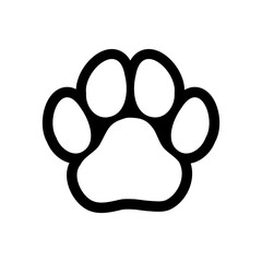 Dog or cat footprints. Vector isolated silhouette.