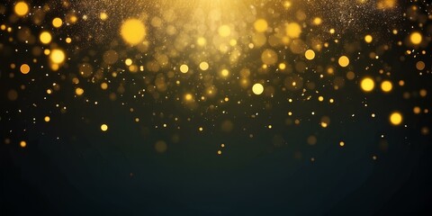 Yellow Glow Particle Abstract Bokeh Background: Vibrant Light and Texture