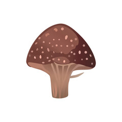 Mushroom element of colorful set. This mushroom-themed cartoon design beautifully illustrated against a simple white background. Vector illustration.