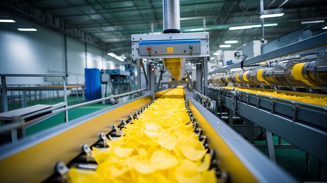 Automated conveyor belt system for producing and packaging deliciously crispy potato chips
