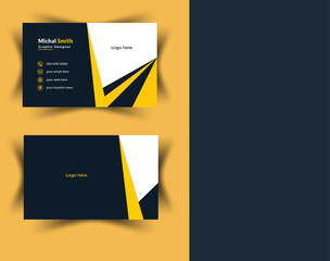 Double-sided creative business card vector design template. creative business card and name card horizontal simple clean template vector design. Business card for business and personal use.