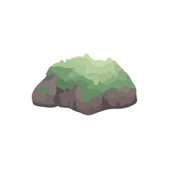 Stone nature element of set. In this cartoon design a stone blend seamlessly in an expertly crafted illustration. Vector illustration.