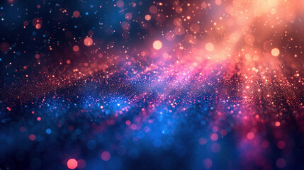 Vibrant pink and blue light rays with bokeh effect perfect for celebration and abstract backgrounds. - obrazy, fototapety, plakaty