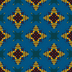 simple flower abstract batik chrismas pattern