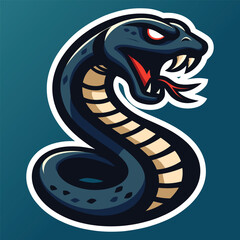 Obraz premium Free high quality viper snake mascot logo template