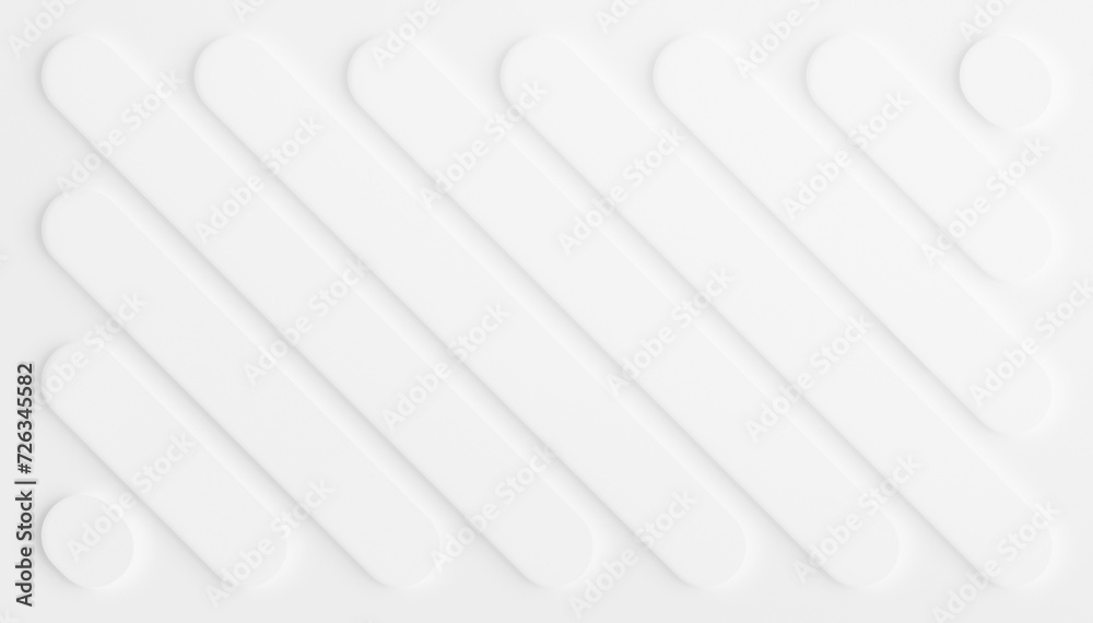 Poster pattern of white diagonal geometric shapes with 3d effect or shadow on white background. abstract hi