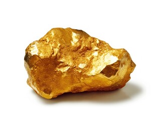 Golden Nugget on a White Background