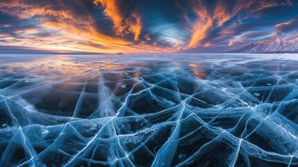 A moment frozen in time, captured on the icy lake.