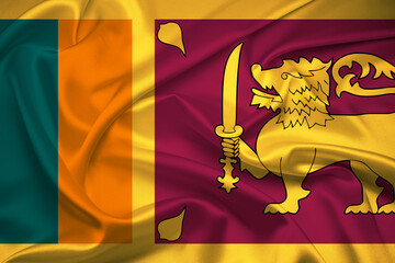Flag Of Srilanka, Srilanka flag, National flag of Srilanka. fabric flag of Srilanka.