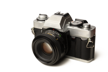 Analog camera isolated on white background