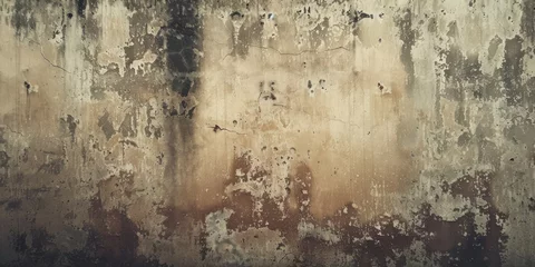 Fotobehang Decayed Wall With Peeling Paint © FryArt Studio