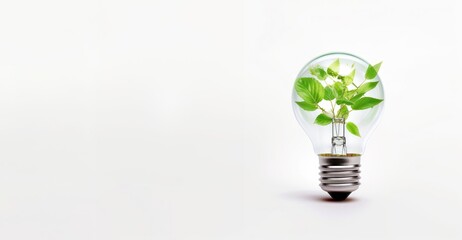 Realistic image of light bulb green isolated over white background