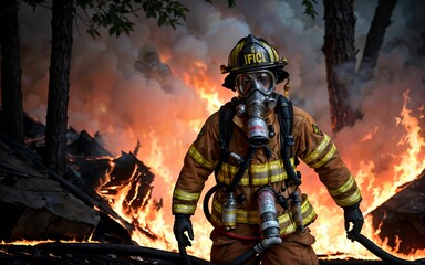 Guardians of the Flame The Courageous Role of Firefighters in Emergency Response and Safety ai generated