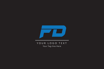 Modern Abstract Initial letter FD logo
