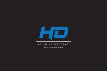 Letter HD logo design template vector illustration.