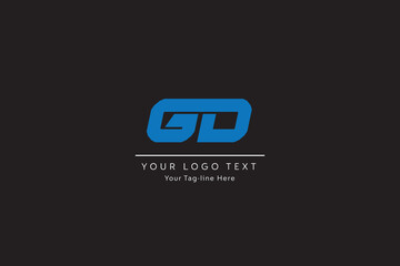 Abstract initial letter GD DG logo design template - vector.