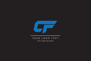 CF logo, initial letter CF graphic logo template, vector icon.