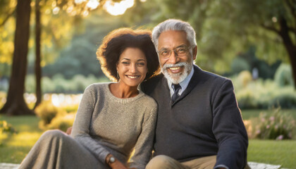 Naklejka premium Front view of an elderly Caucasian couple
