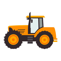 Tractor illustration vector art isolated on a white background, A Farm transport outline flat icon