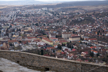 Street of city Deva seen from the citadel