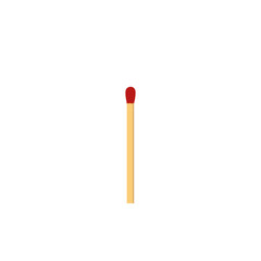 The match . Danger symbol and flammable object. Isolated vector illustration in flat style.