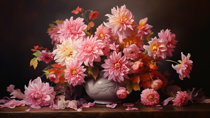 Obraz na płótnie Canvas Bouquet of chrysanthemums