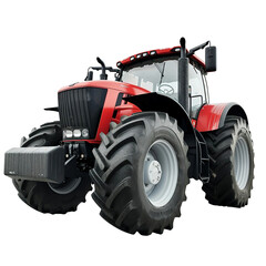 Tractor, transparent background, isolated image, generative AI
