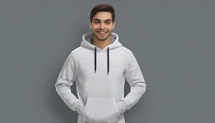 Obraz premium Hoodie Mockup for Product Design - Hoodie Template for Logo Placement and Branding