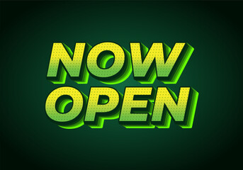 Now open. Text effect in 3d look with eye catching colors