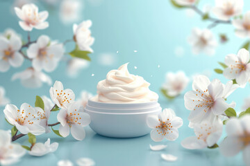 Fototapeta na wymiar Emollient Creams: Use of emollient creams or ointments helps maintain skin moisture