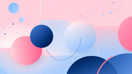 Abstract background texture of classic fluid shape Memphis style poster. Blue and pink gradient geometric background. Minimal Concept. Colorful Backdrop. Flat Landing Page