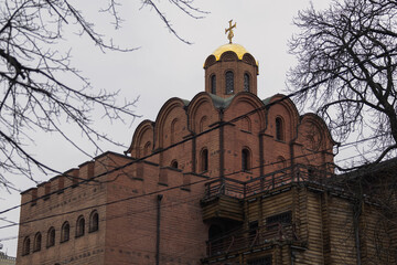 Kyiv, Ukraine. On February 1, 2024, the historical monument 