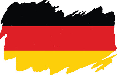 Germany flag in brush stroke effect on white background, vector design