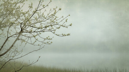 A serene March landscape, where tranquility reigns supreme, inviting contemplation and reflection