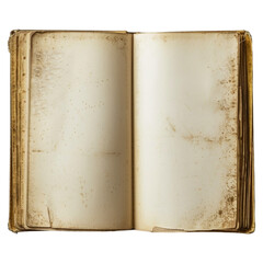 an open blank notebook, isolated on transparent background