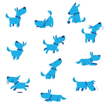 Pet Dog Character Design - series of 11 poses