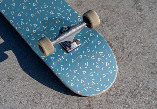 Mockup of customizable skateboard