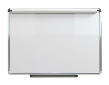 Clear Empty Realistic Whiteboard. Front View Template. Ai Generative
