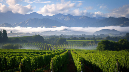 A view of a new zealand vineyard