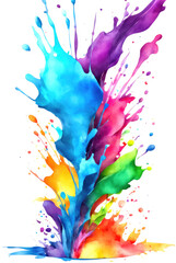 Dynamic Vibrant Colorful Watercolor Explosion