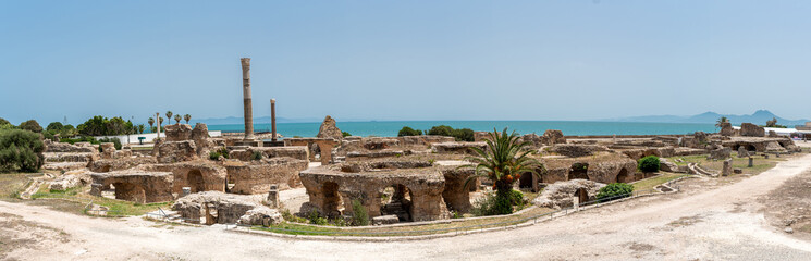 The Baths of Antoninus or Baths of Carthage in Tunis, Tunisia. These are the vastest set of Roman...