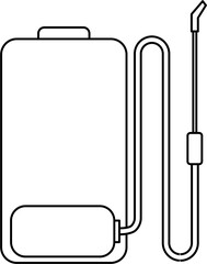 Sprayer Outline Vector Illustration